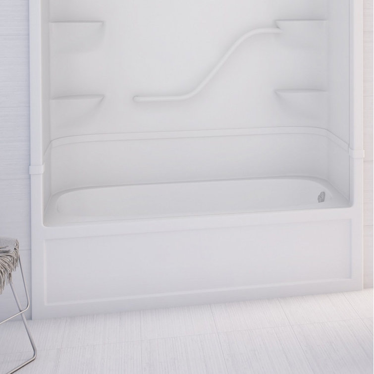 MRLN Parker 58" x 32" Alcove Soaking Bathtub Wayfair Canada